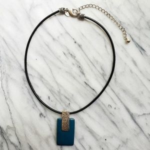 CHICO'S | Leather Cord Pendant Necklace